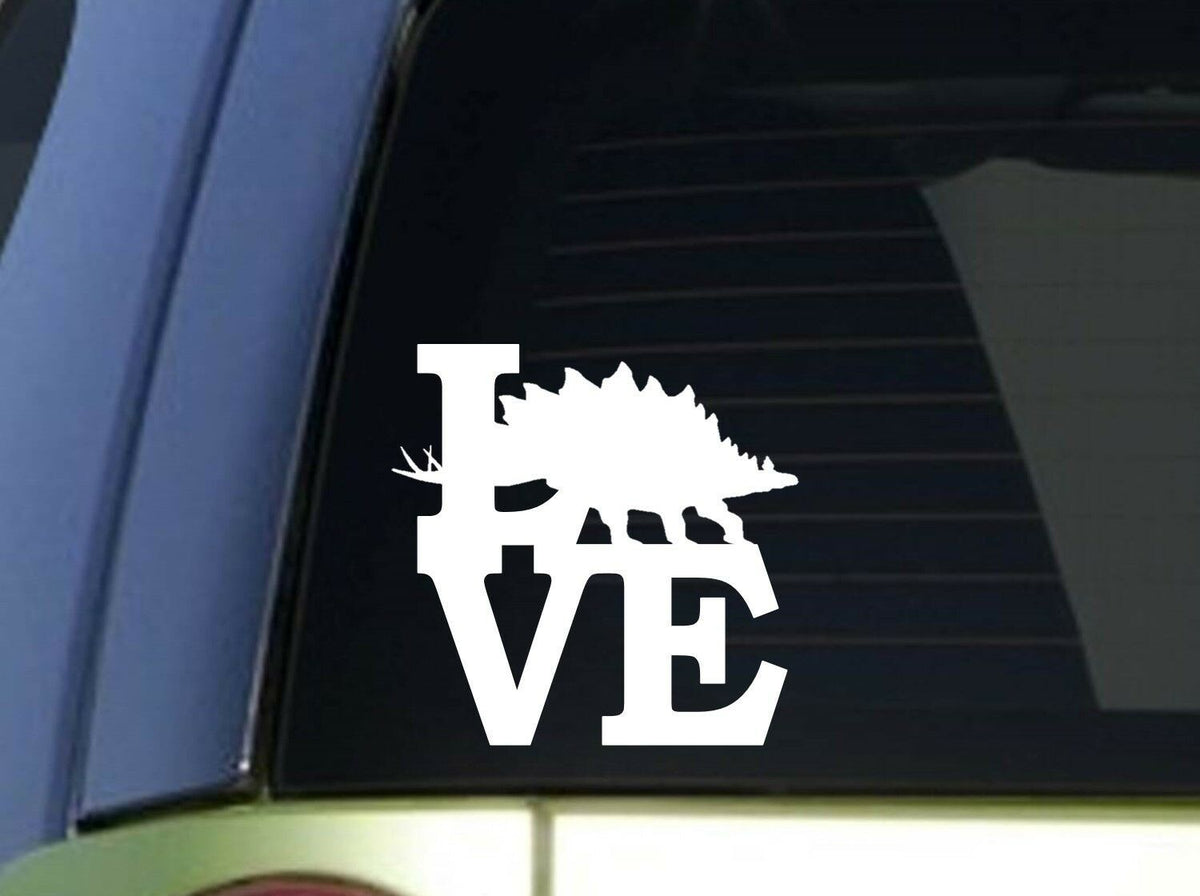 Stegosaurus Love Vinyl Decal – 6 Inch