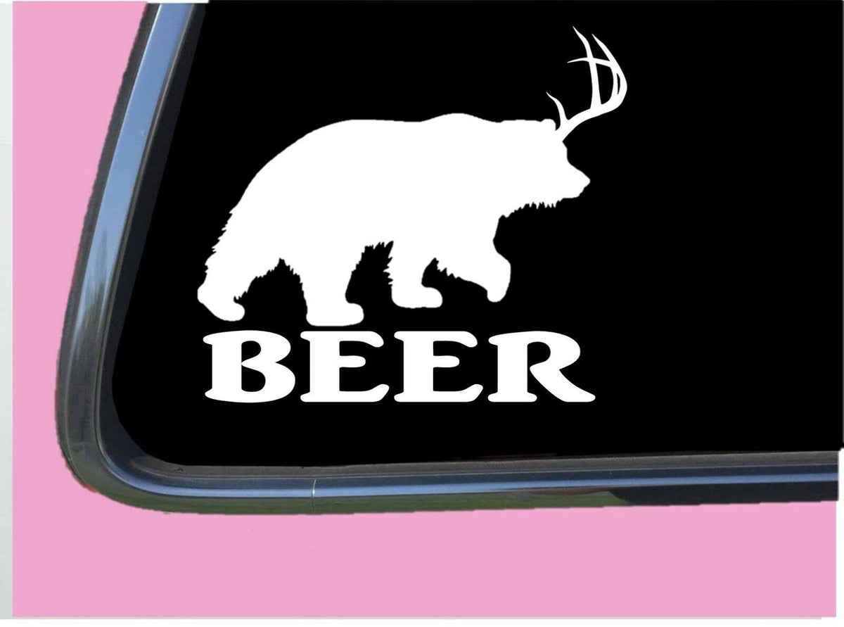 Beer Bear Vinyl Decal – 8 Inch