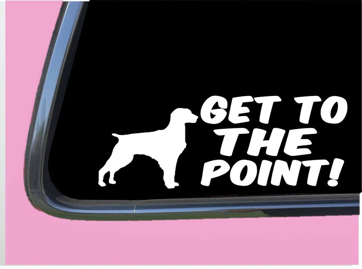 Brittany Spaniel Get to the Point Vinyl Decal – 8 Inch