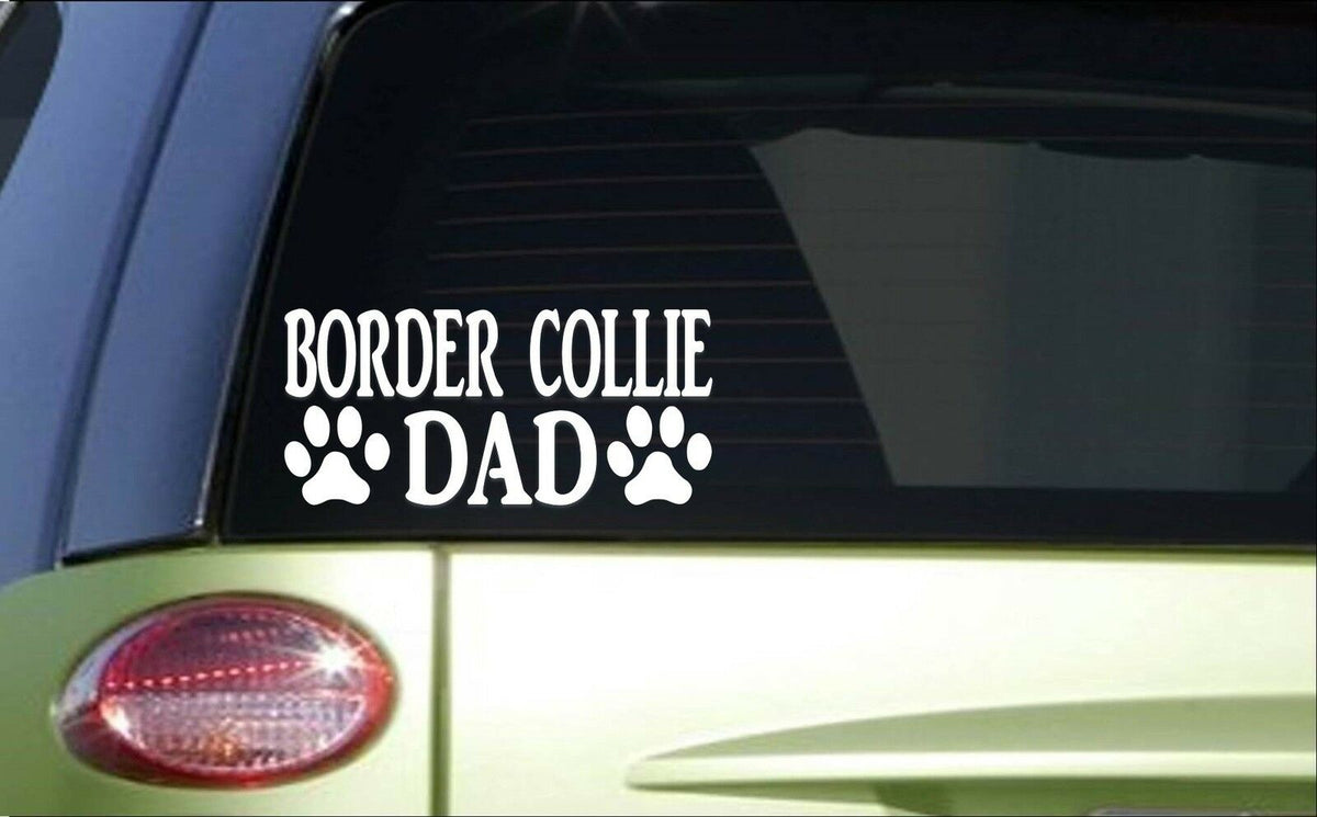 Border Collie Dad Vinyl Decal – 8 Inch