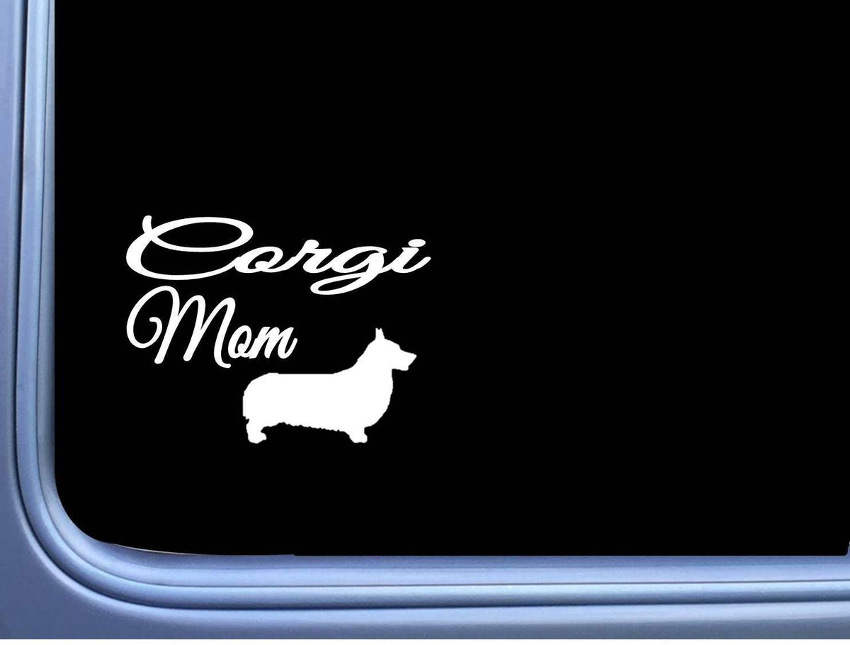 Corgi Mom Wide Vinyl Decal – 6 Inch