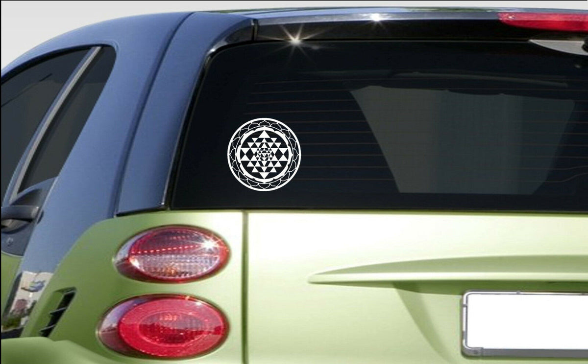 Sri Yantra Om Aum Yoga Tantra Meditation Hindu Buddha Symbol Vinyl Decal – 6 Inch