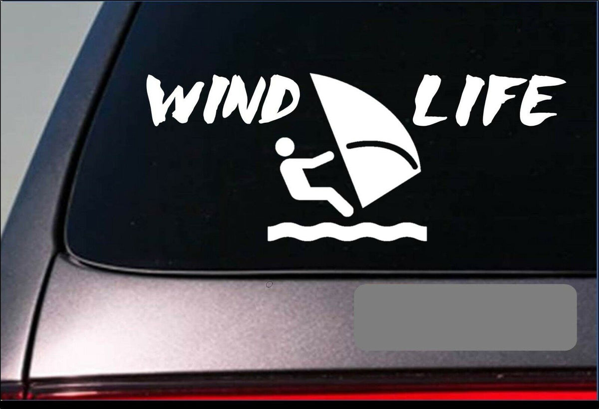 Wind Life Windsurfing Surfboard Vinyl Decal