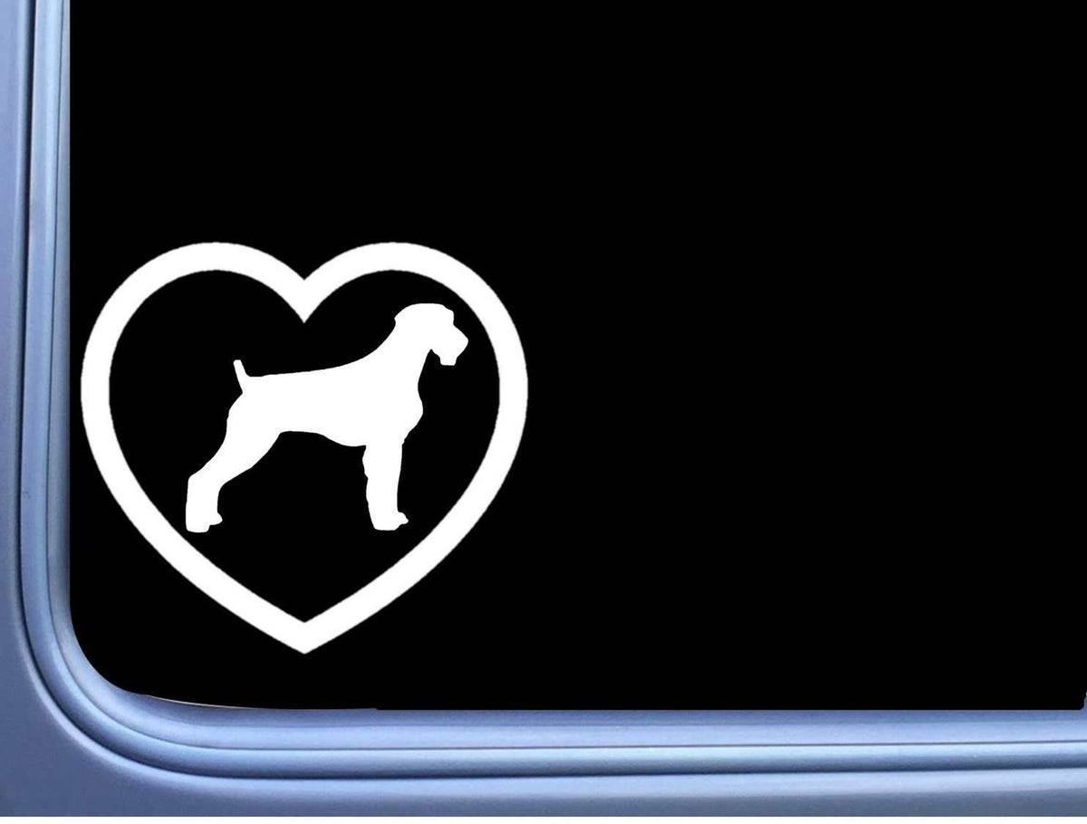 German Wirehaired Pointer Big Heart Vinyl Decal – 6 Inch