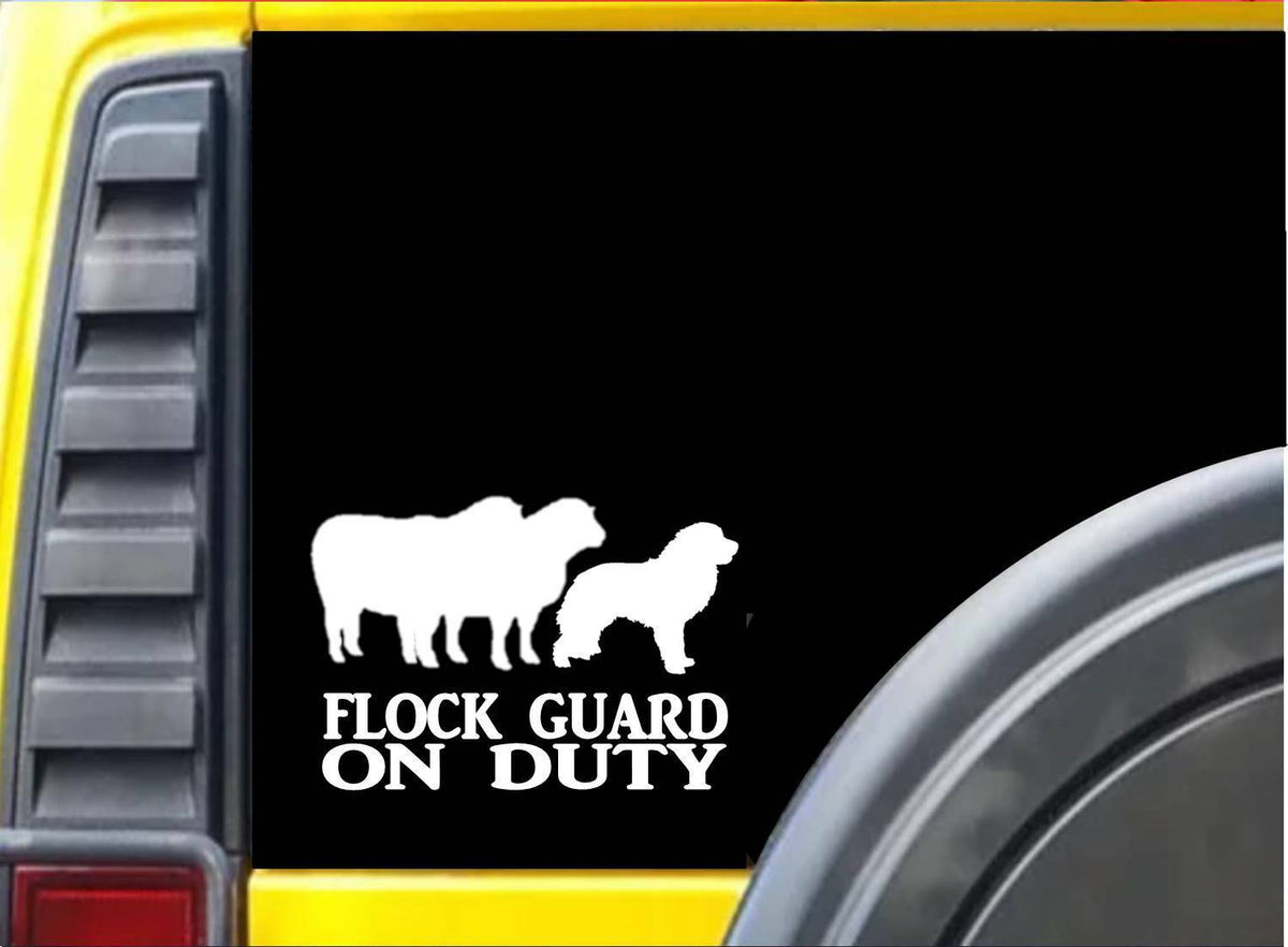 Flock Guard on Duty Sheep Vinyl Decal – 8 Inch