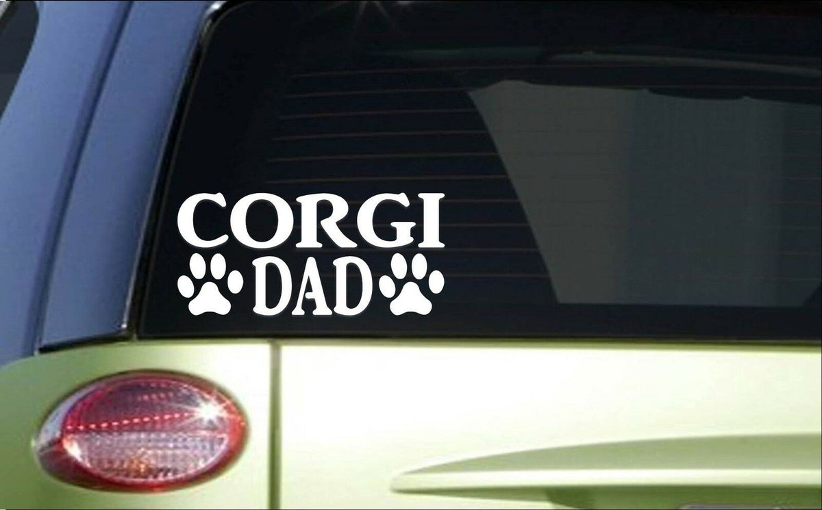 Corgi Dad Vinyl Decal – 8 Inch