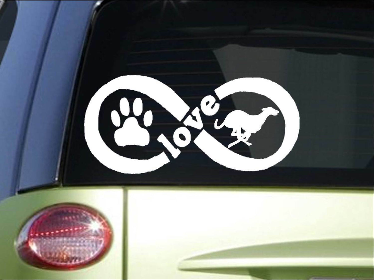 Greyhound Infinity Vinyl Decal – 8.5 Inch