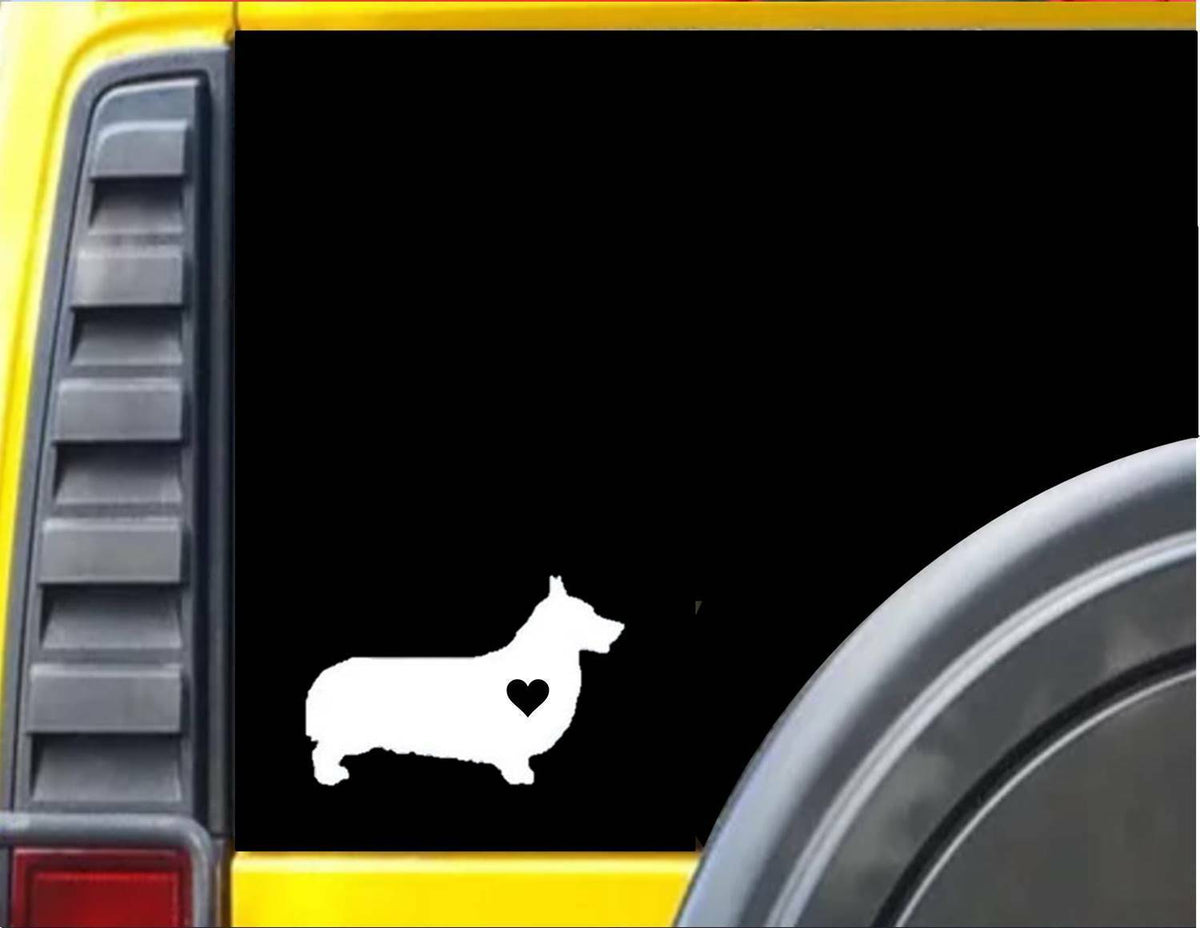 Corgi Little Heart Vinyl Decal – 6 Inch