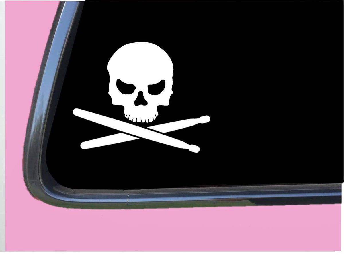Drummer Boy Crossbones Vinyl Decal – 6 Inch