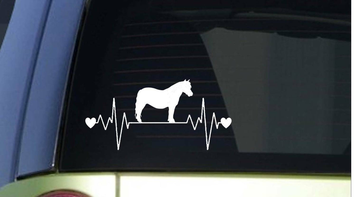 Miniature Horse Lifeline Heartbeat Long Vinyl Decal – 8.5 Inch