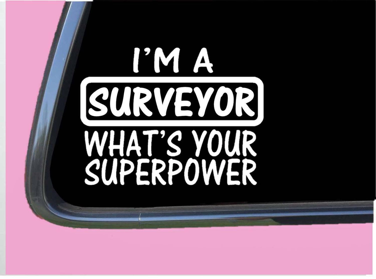 Surveyor Superpower Vinyl Decal – 8 Inch