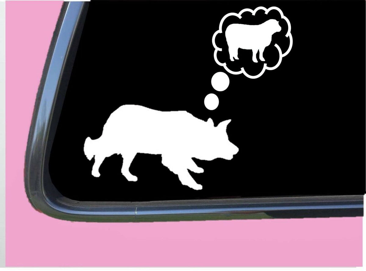 Border Collie Sheep Vinyl Decal – 6 Inch