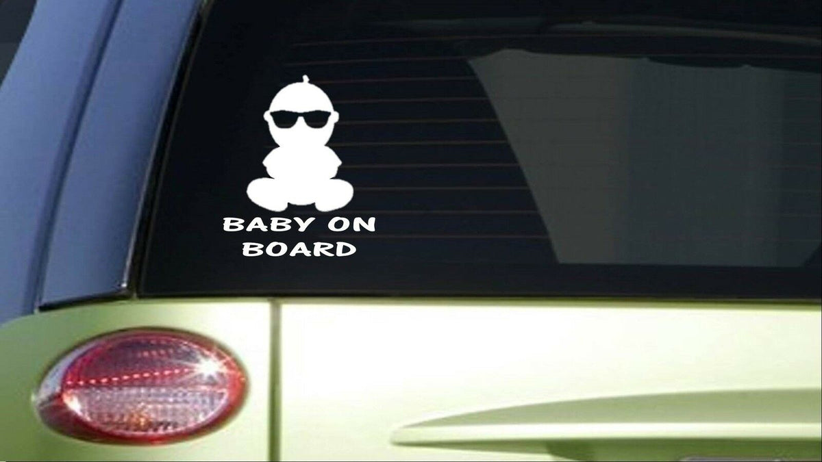 Baby on Board Sunglasses Vinyl Decal – 8 Inch