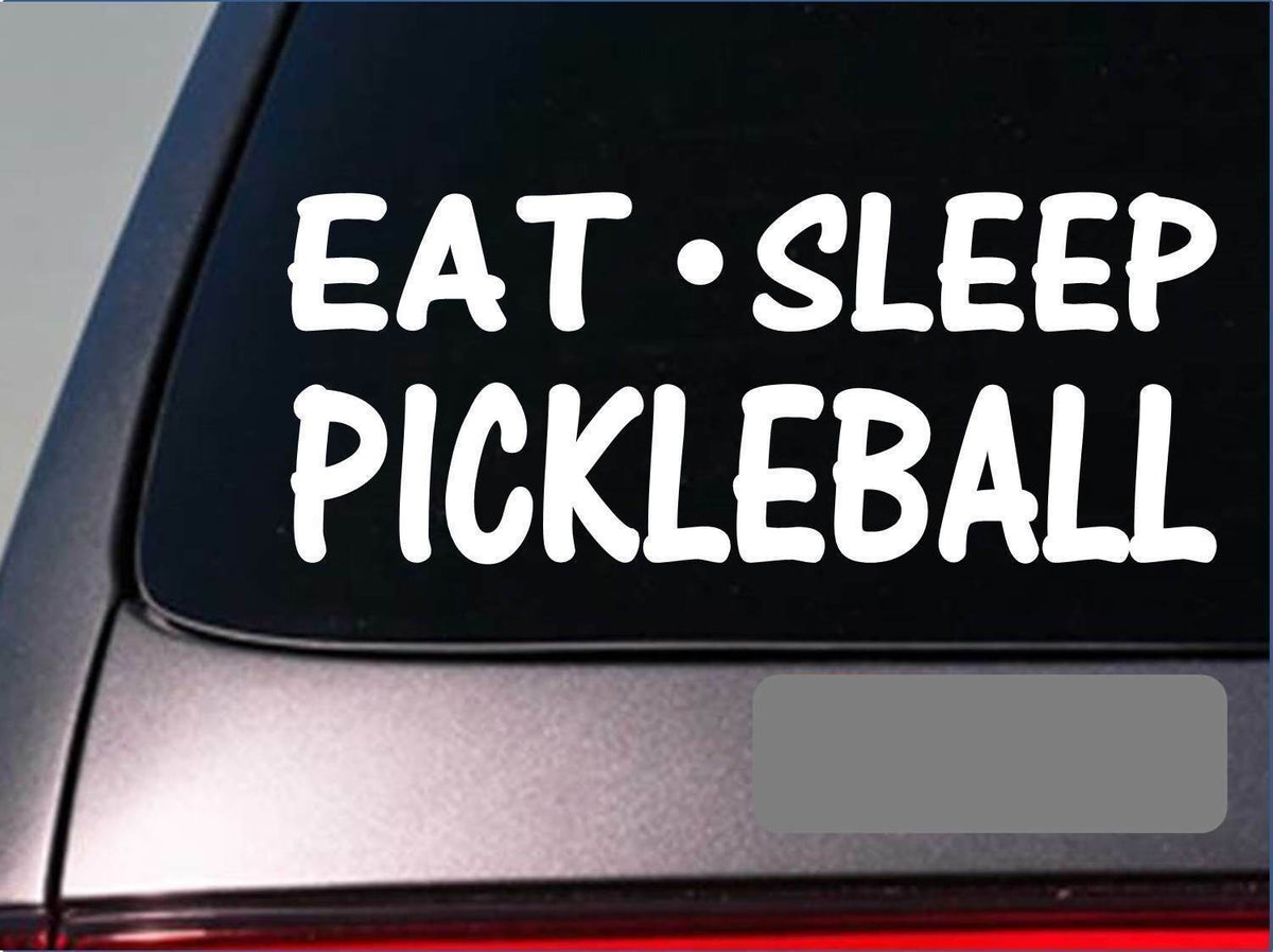 Eat Sleep Pickleball Vinyl Decal – 8 Inch