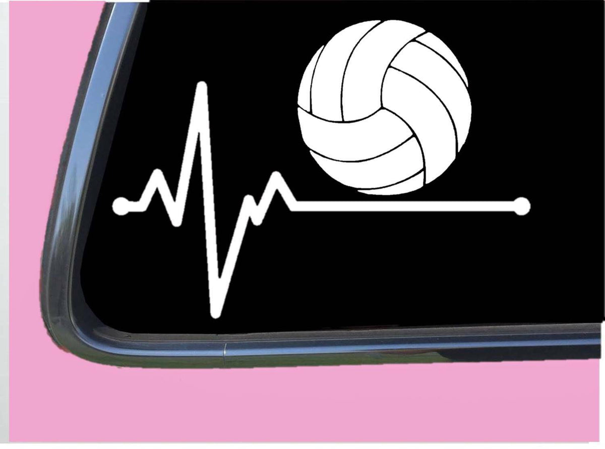 Volleyball Lifeline Vinyl Decal – 8 Inch