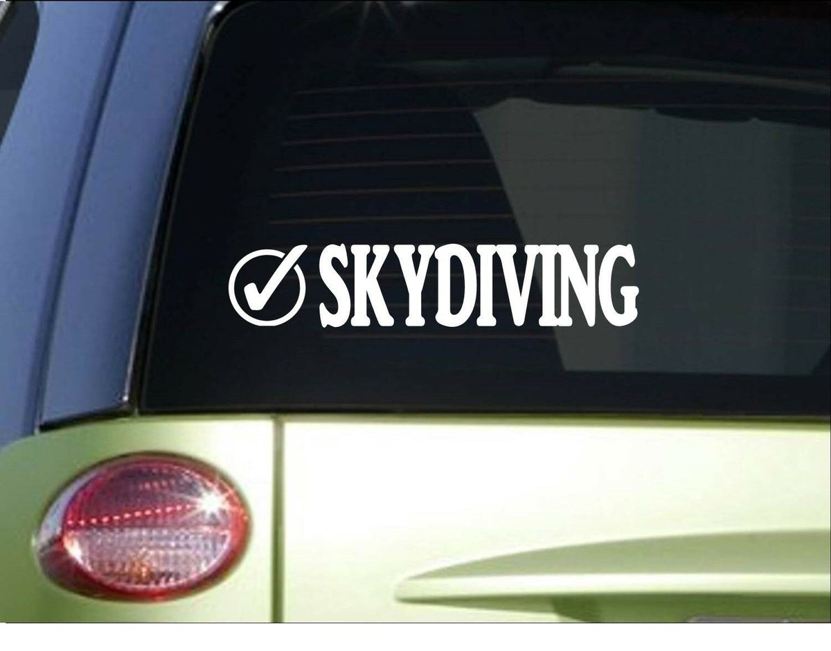 Skydiving Check Vinyl Decal – 8 Inch