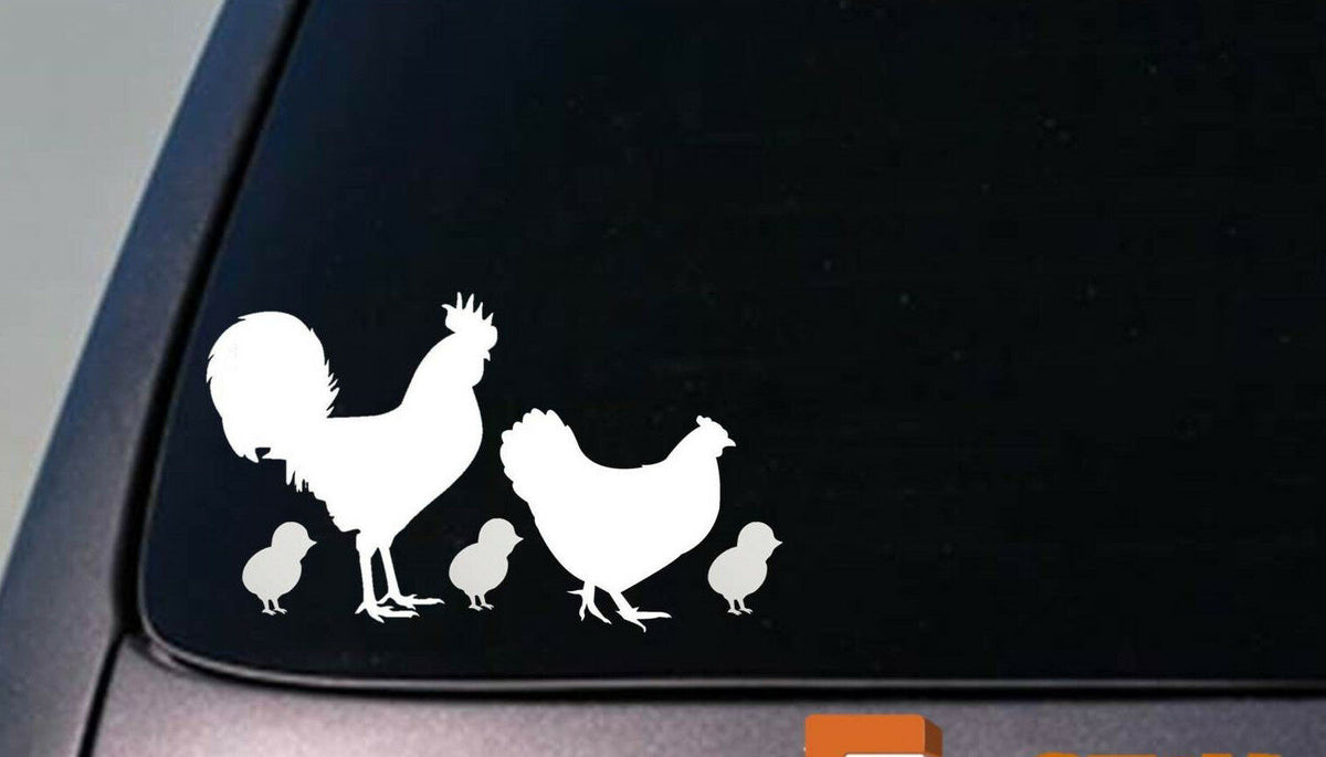 Chicken Family Vinyl Decal – 8.5 Inch