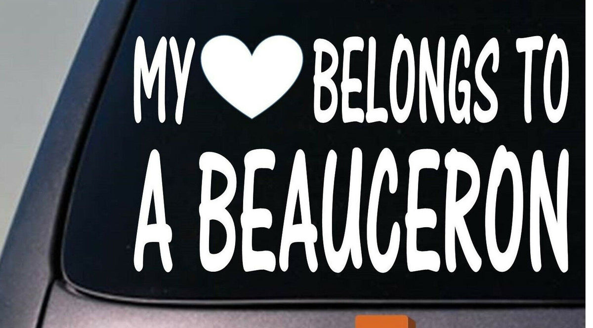 My Heart Belongs to a Beauceron Vinyl Decal