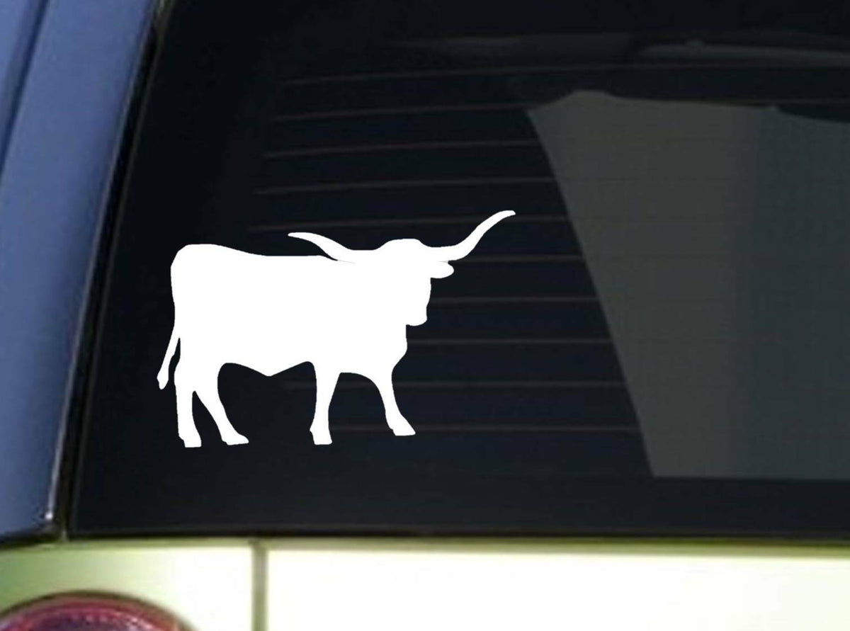 Longhorn Vinyl Decal – 6 Inch