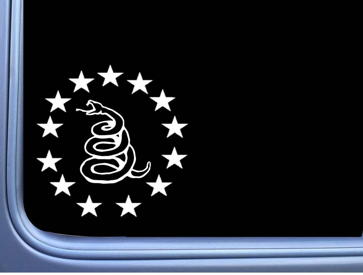 Gadsden Snake Ross Flag Vinyl Decal – 6 Inch