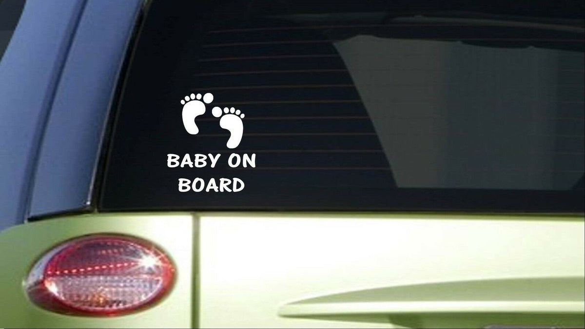 Baby on Board Feet Vinyl Decal – 8 Inch