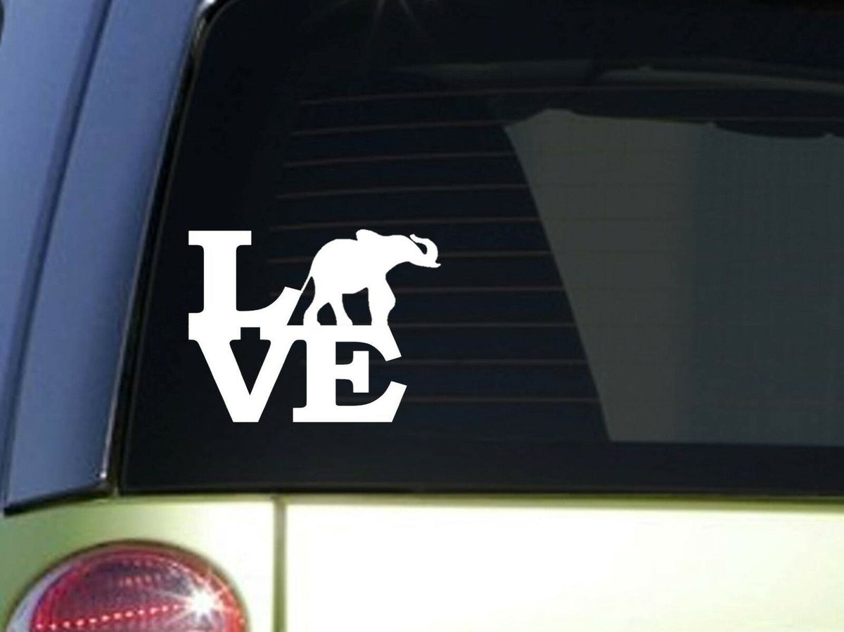 Elephant Love Vinyl Decal – 6 Inch