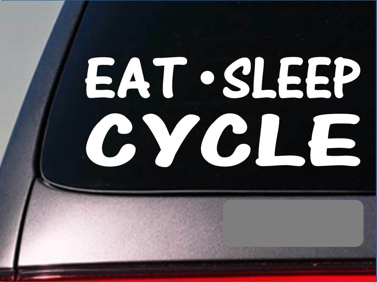 Eat Sleep Cycle Vinyl Decal – 8 Inch
