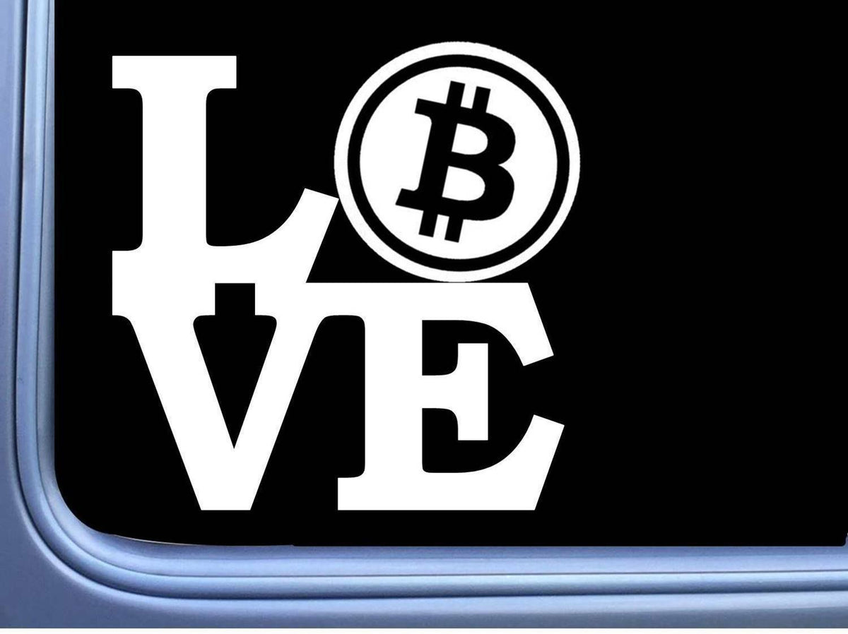 Bitcoin Love Vinyl Decal – 6 Inch