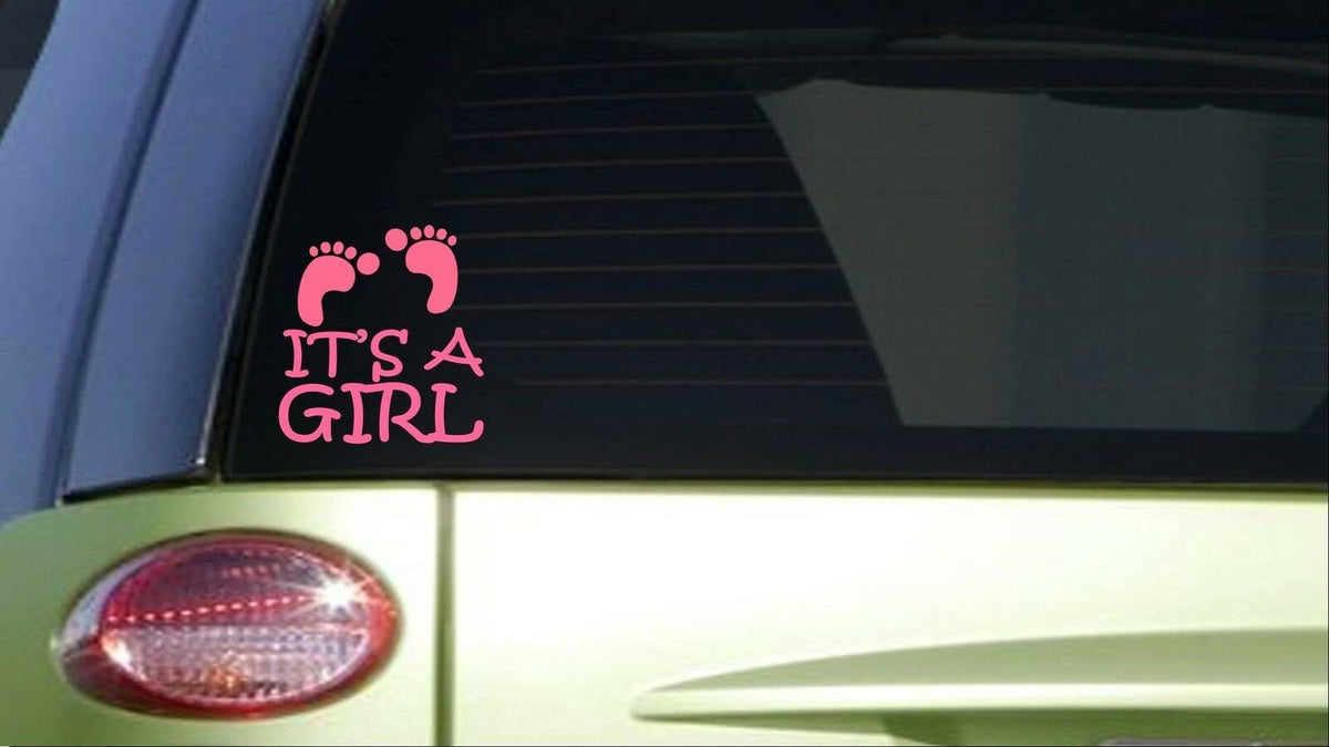 It's a Girl Pink Vinyl Decal – 6 Inch
