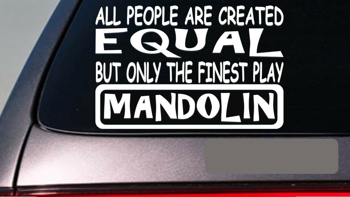 Mandolin All People Equal Vinyl Decal – 6 Inch