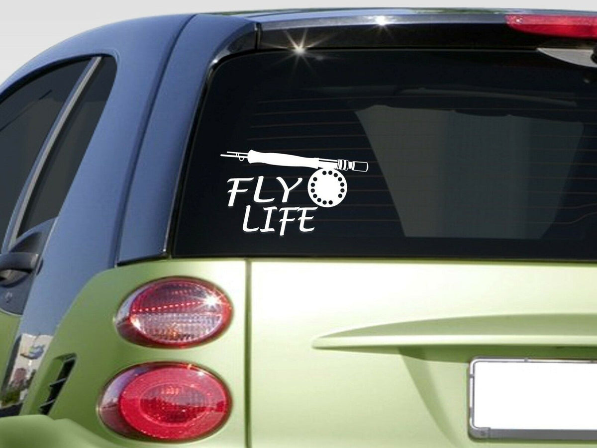 Fly Life Fishing Vinyl Decal – 6 Inch