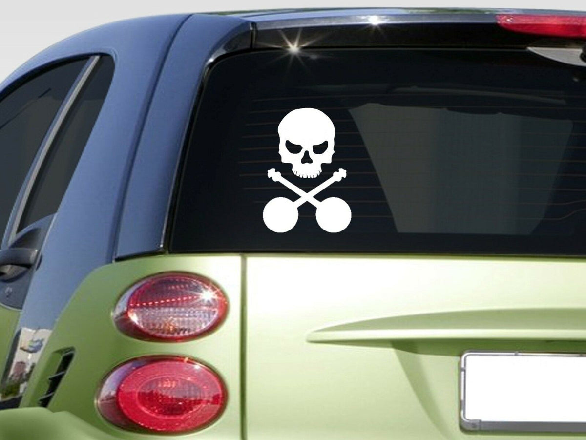 Banjo Crossbones Vinyl Decal – 6 Inch