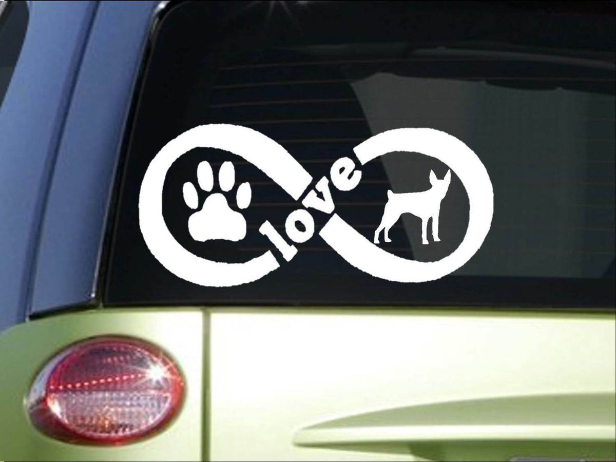 Rat Terrier Infinity Vinyl Decal – 8.5 Inch