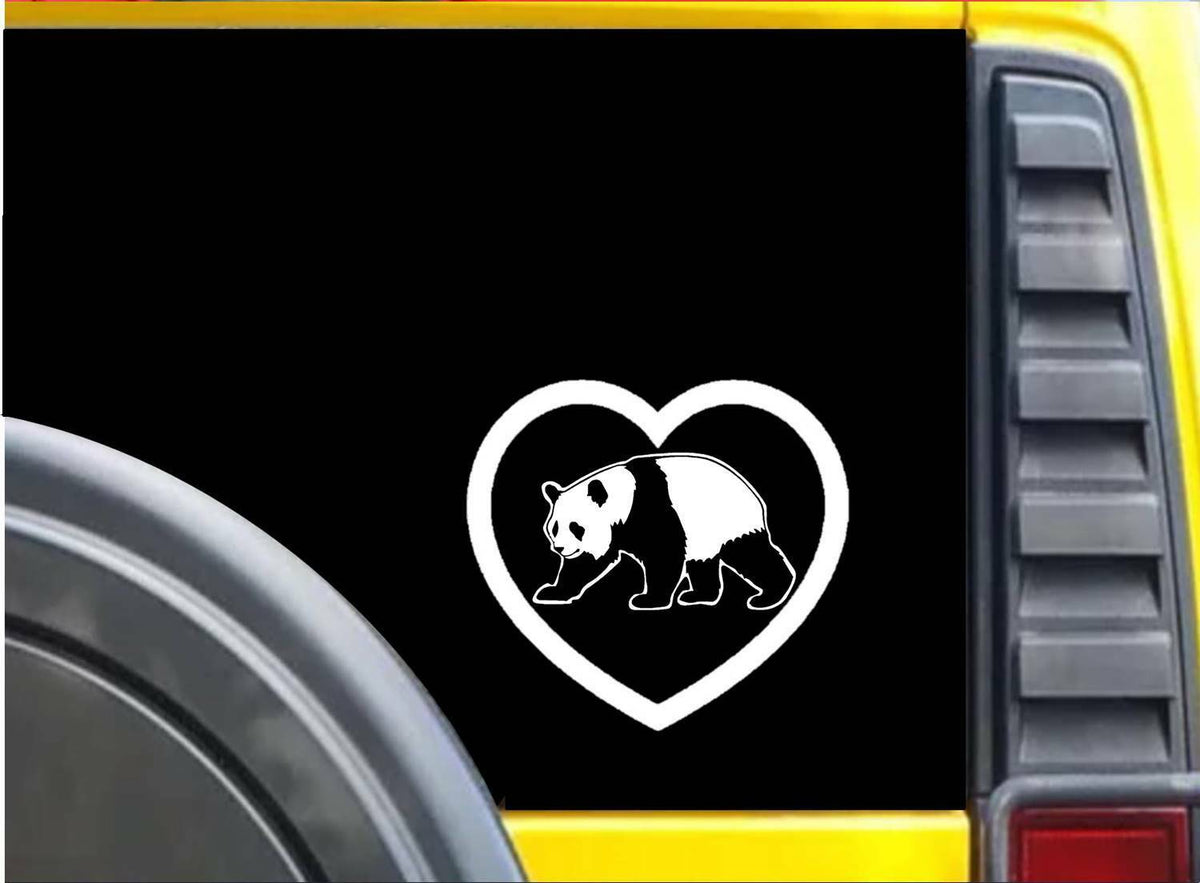 Panda Heart Vinyl Decal – 6 Inch