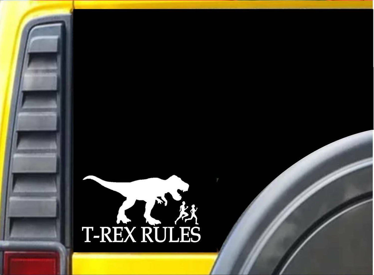 T-Rex Rules Vinyl Decal – 6 Inch
