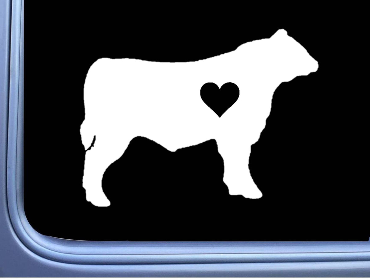 Angus Little Heart Bull Vinyl Decal – 6 Inch