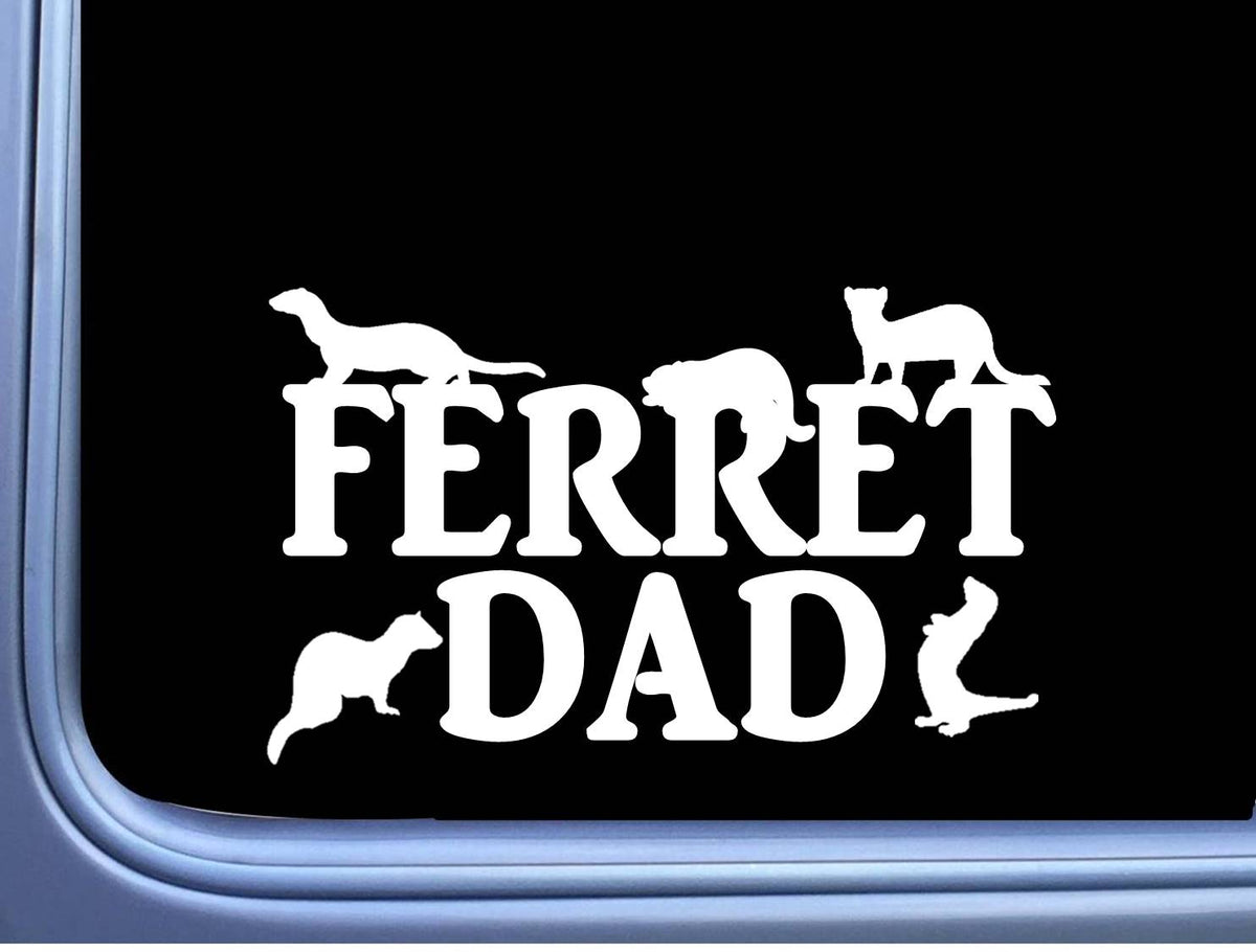 Ferret Dad Vinyl Decal – 8 Inch