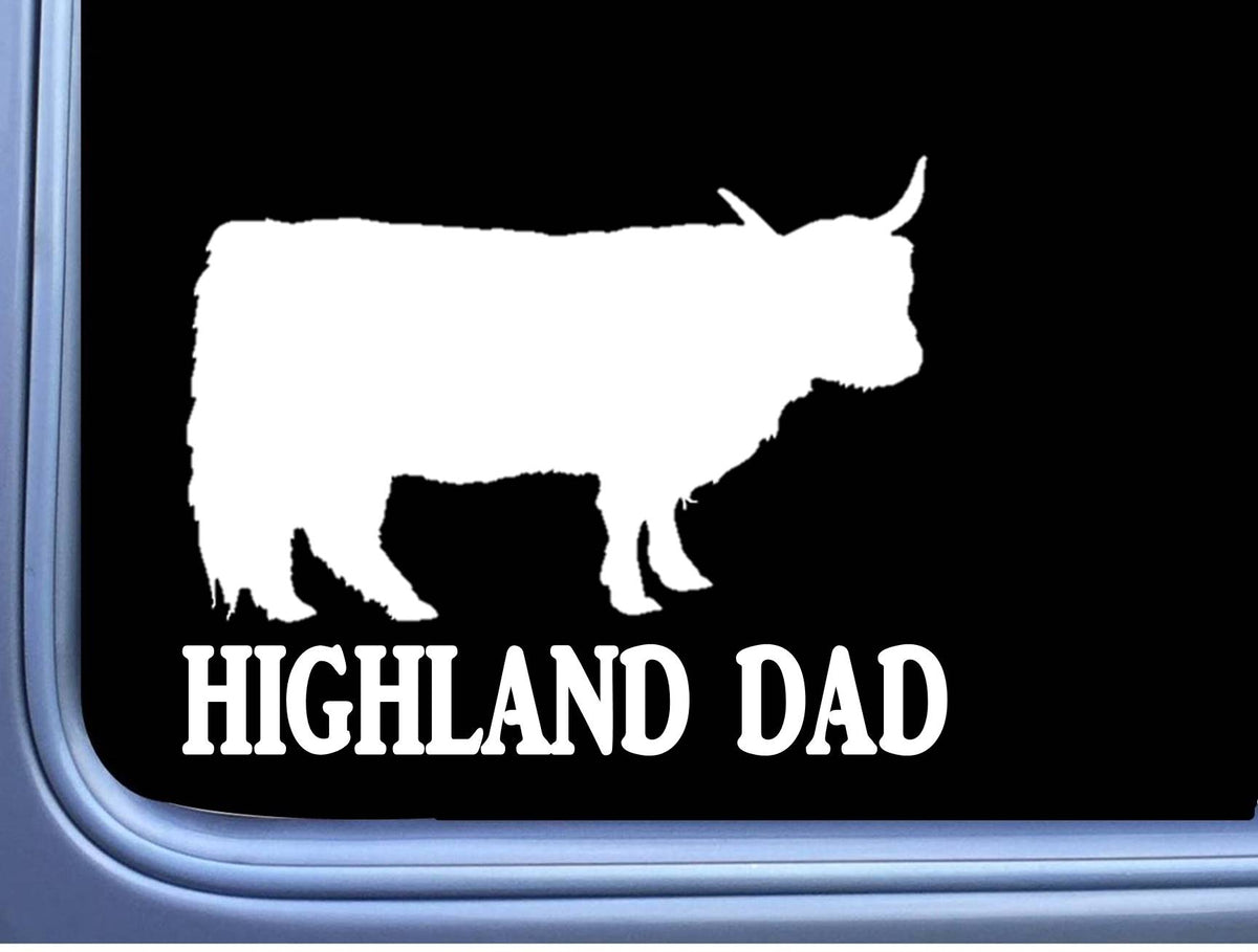 Highland Dad Bull Vinyl Decal – 6 Inch