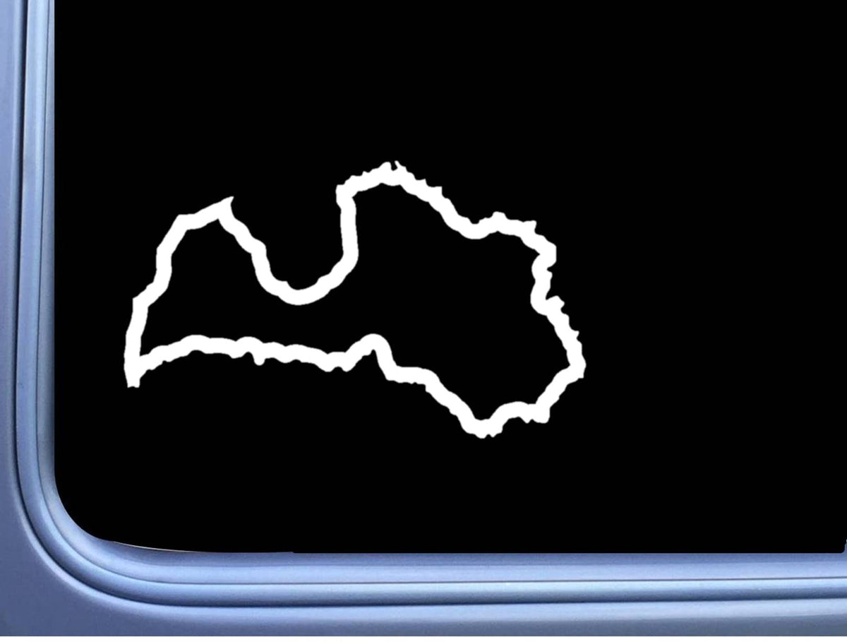 Latvia Country Vinyl Decal – 6 Inch