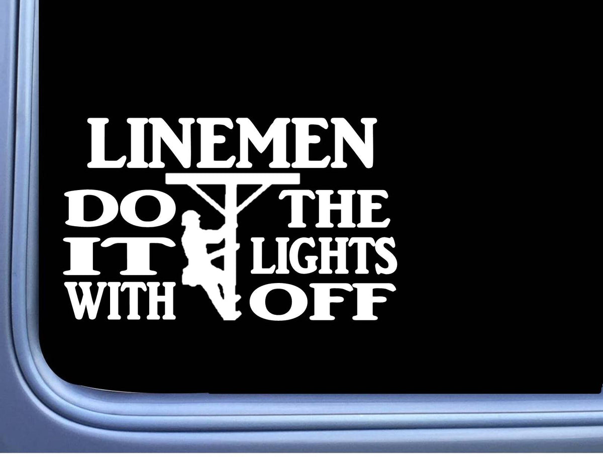Linemen Vinyl Decal – 6 Inch