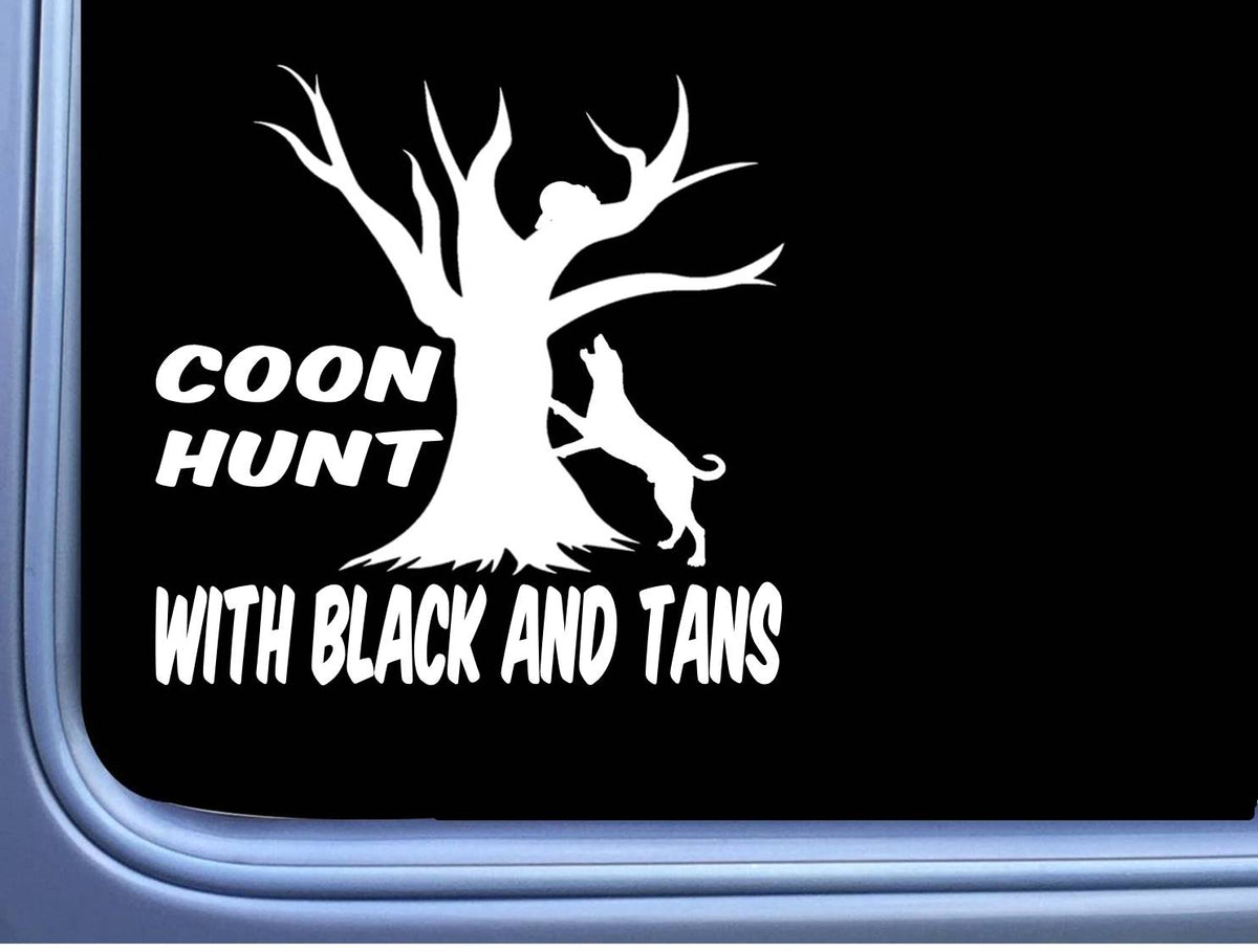 Black and Tan Coonhound Vinyl Decal – 6 Inch