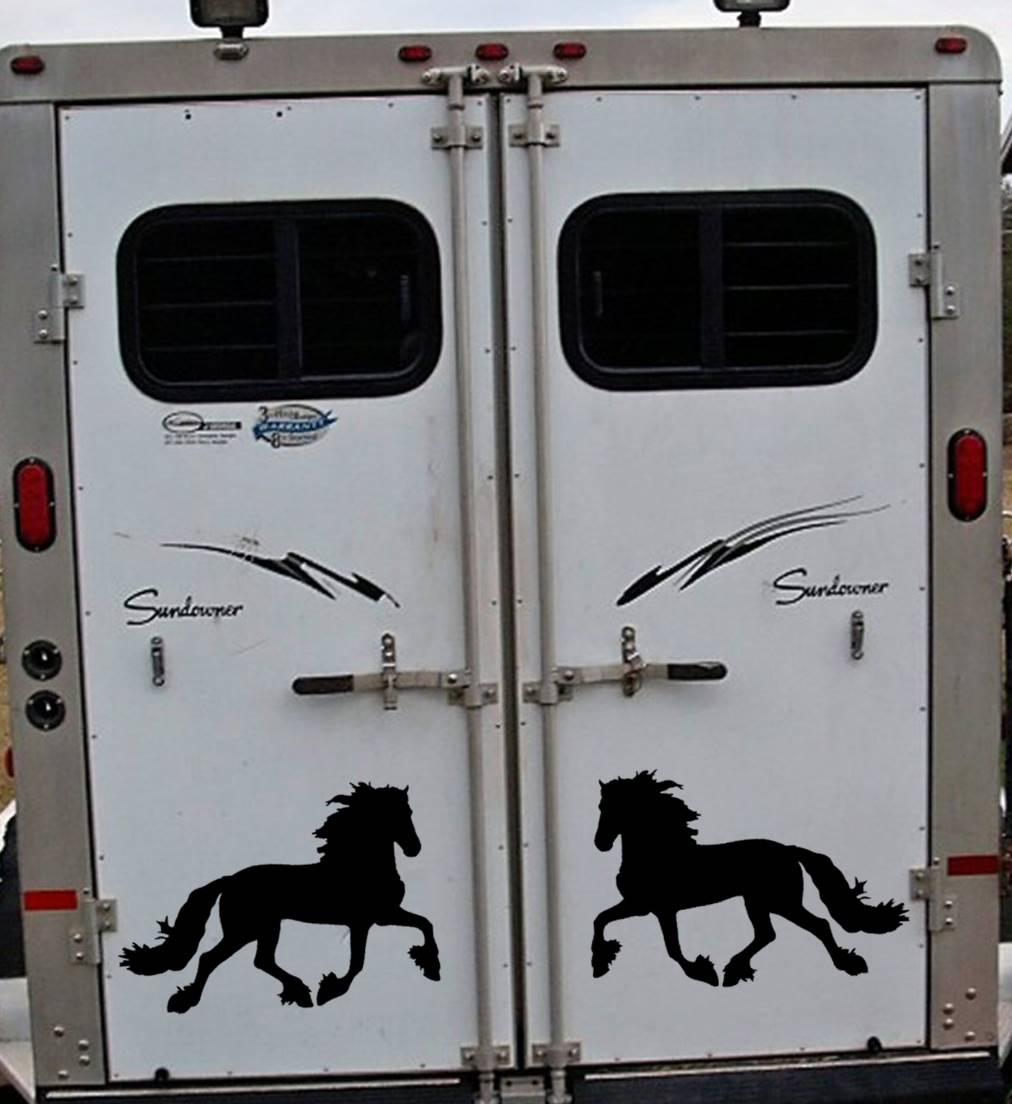 Friesian Horses Vinyl Decal – 12 Inch