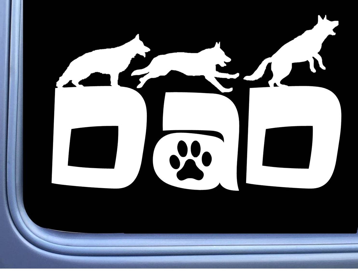 German Shepherd Dad Vinyl Decal – 8 Inch