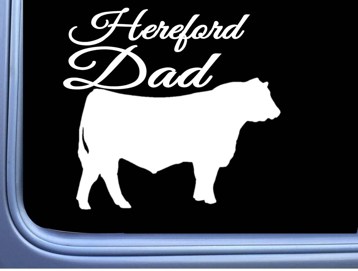 Hereford Dad Bull Vinyl Decal – 6 Inch