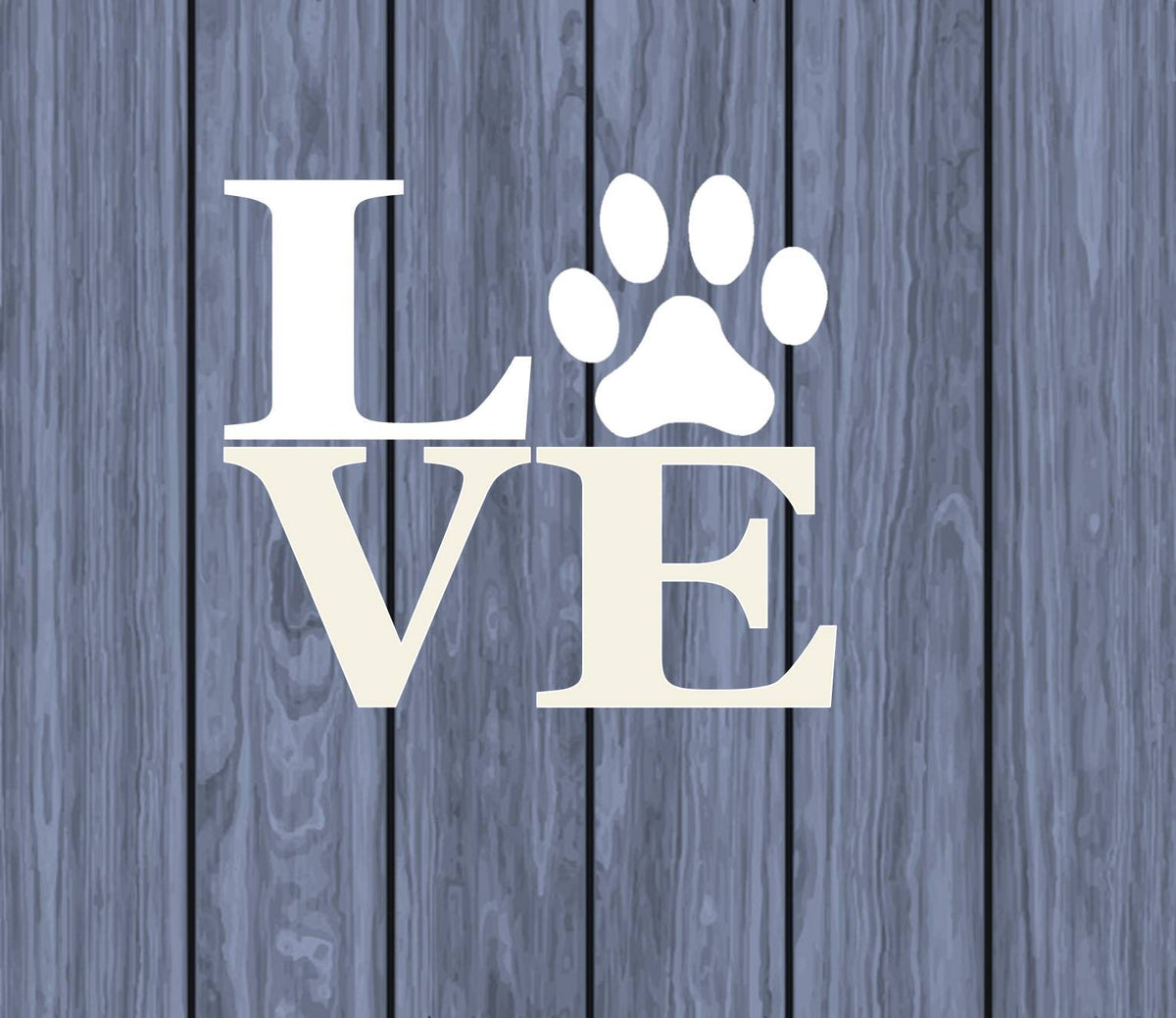 Dog Paw Love Vinyl Decal – 6 Inch