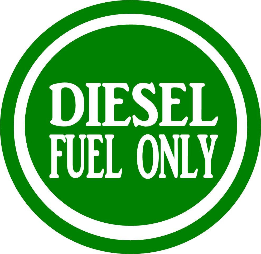 Diesel Fuel Only Vinyl Decal – 4 Inch