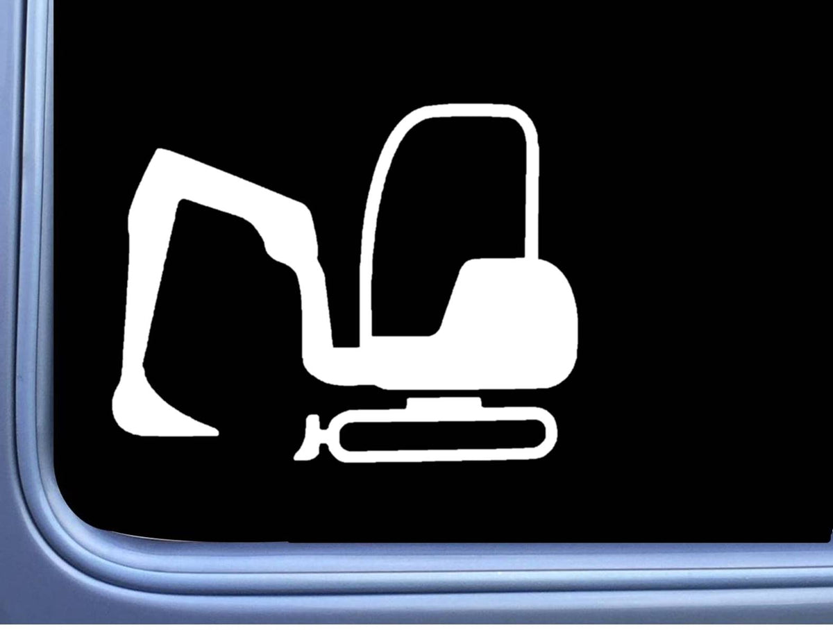 Mini Excavator Vinyl Decal – 6 Inch