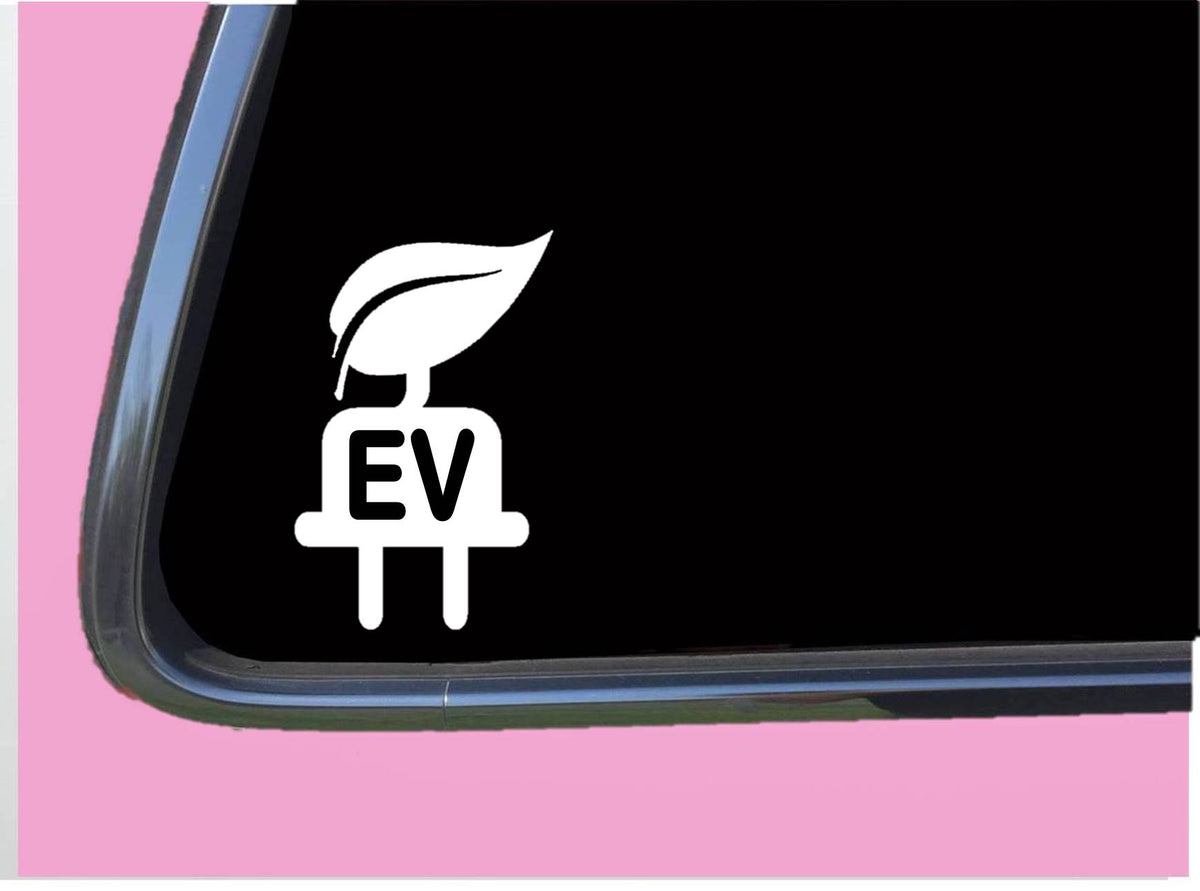 Ev Leaf Plug Vinyl Decal – 6 Inch