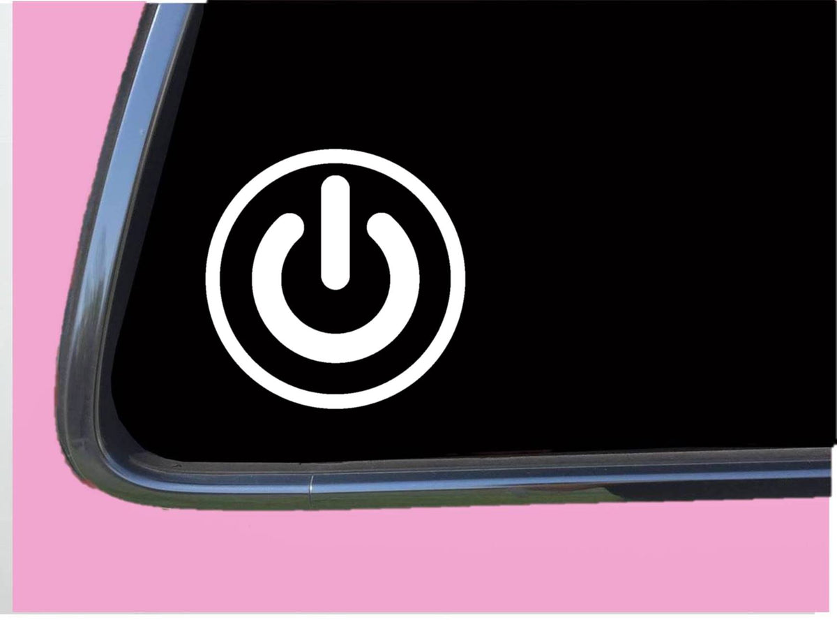 Ev Power Button Vinyl Decal – 6 Inch