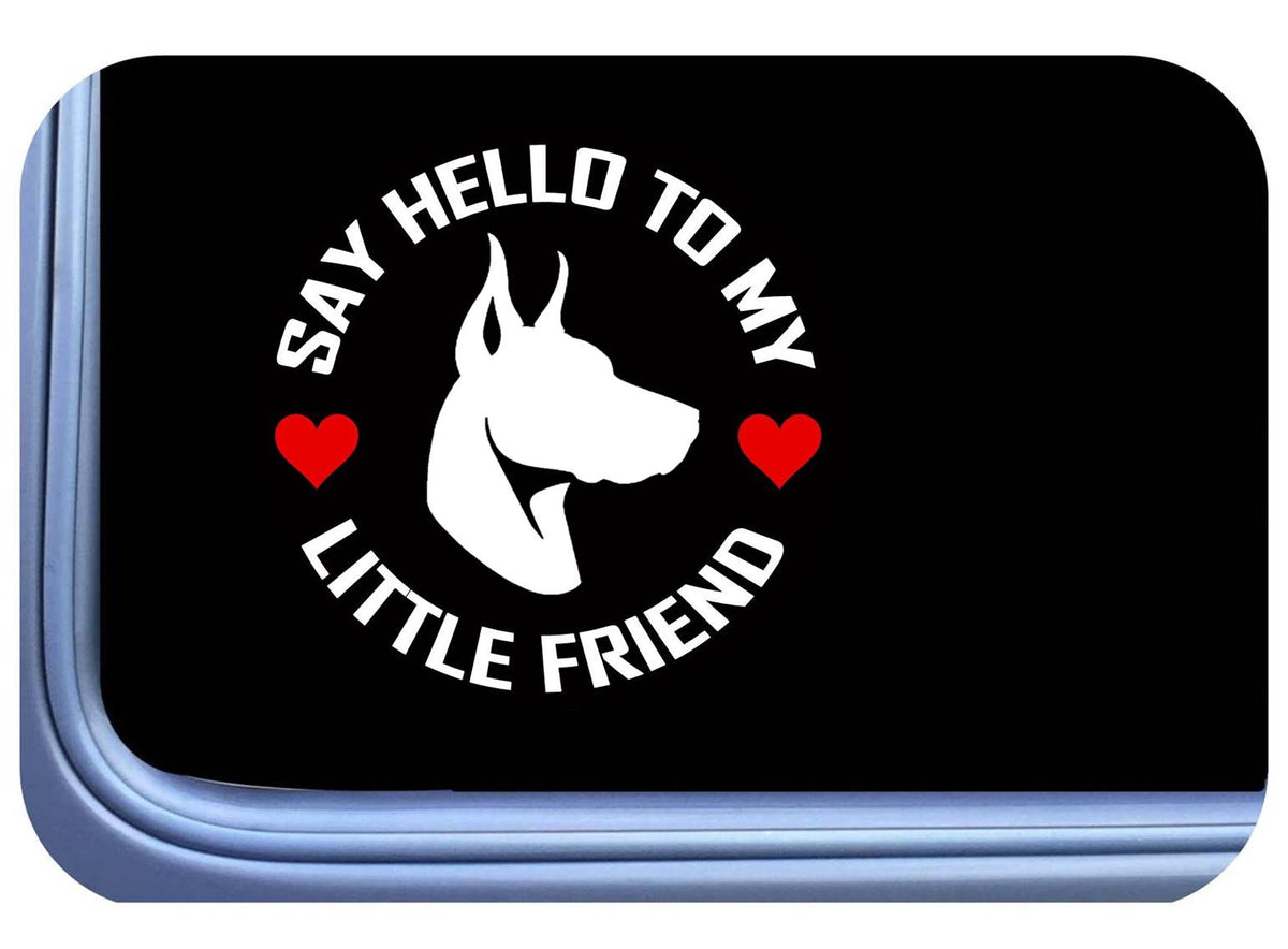 Doberman Little Friend Vinyl Decal – 6 Inch